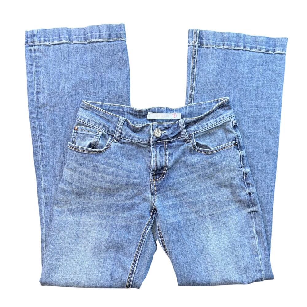 Tin Haul Company Western Trouser Flare Jeans 100% Cotton Denim Wide Leg 28/R y2k - Picture 1 of 9